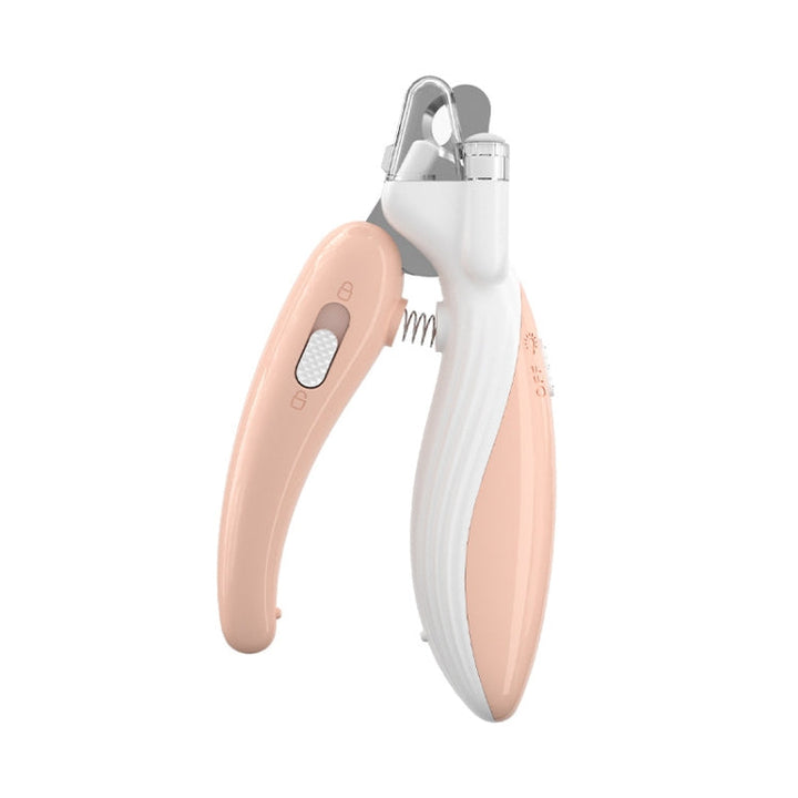 Pet Nail Clippers for Dogs and Cats Fingernail Cutter with LED Lighting (Peach Pink)