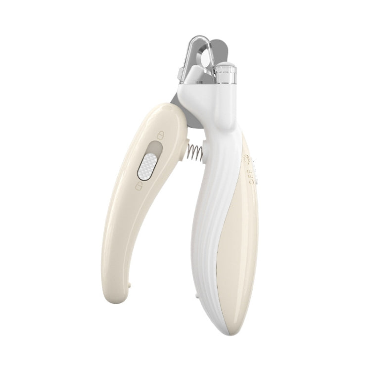 Pet Nail Clipper Dogs and Cats Fingernail Trimmer with LED Lighting (Light Brown)