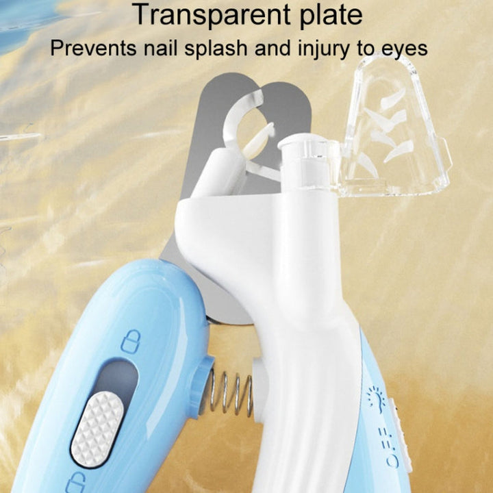 Pet nail clippers for dogs and cats with LED lighting (Light Blue)