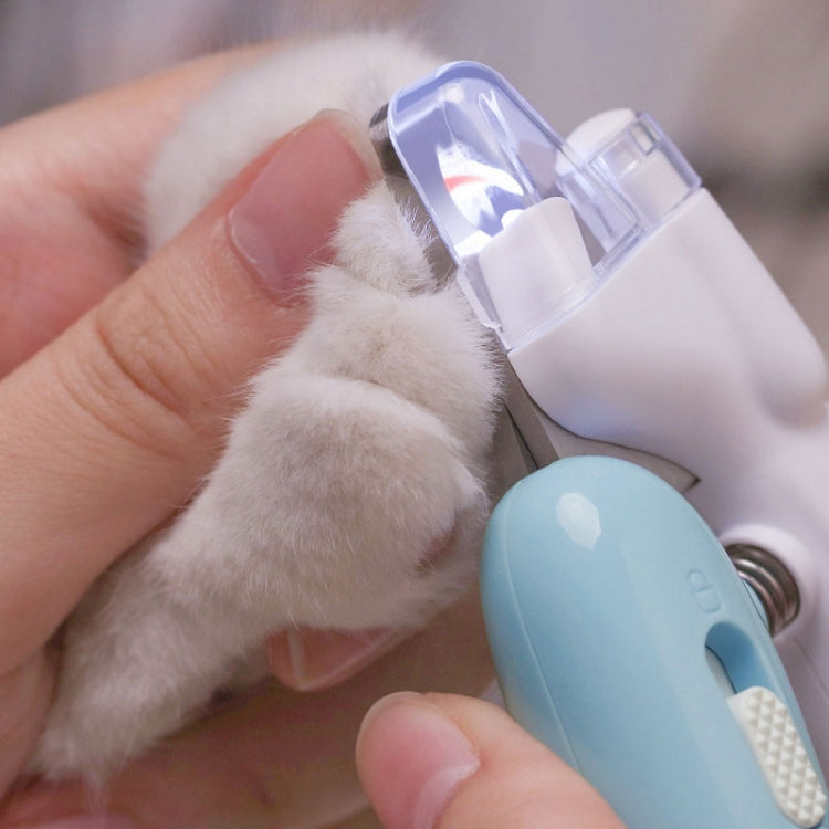 Pet Nail Clippers for Dogs and Cats Fingernail Cutter with LED Lighting (Peach Pink)