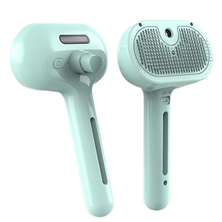 RK56 USB charging spray pet care comb cat and dog hair removal tool pet products (Green)