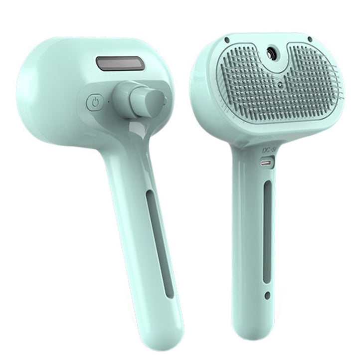 RK56 USB charging spray pet care comb cat and dog hair removal tool pet products (Green)