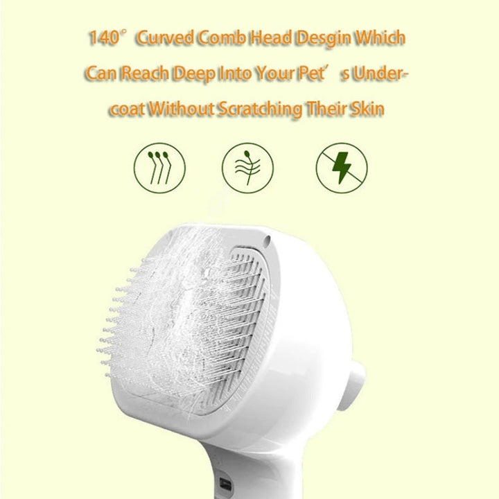 RK56 USB charging spray pet care comb cat and dog hair removal tool pet products (Green)