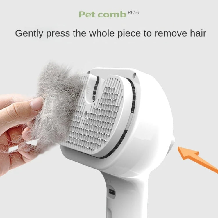RK56 USB charging spray pet care comb cat and dog hair removal tool pet products (Green)
