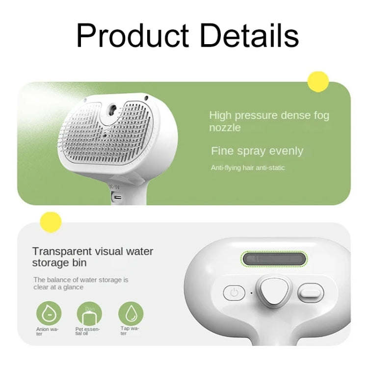 RK56 USB Charging Spray Pet Care Comb Cat and Dog Hair Removal Tool Pet Products (White)