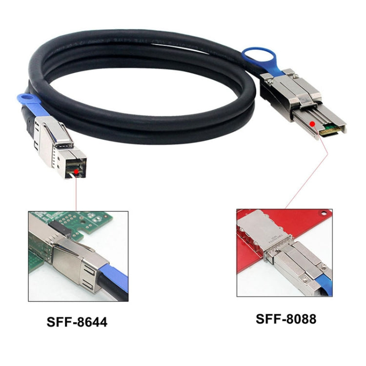 Lisslune | 1m Mini SAS HD SFF-8644 to 8088 26P Server external hard drive layer cable