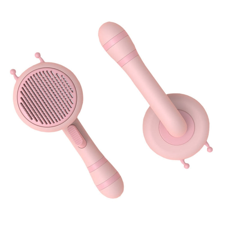 Bee Pet Comb Cat Hair Removal Massage Needle Brush (Pink)