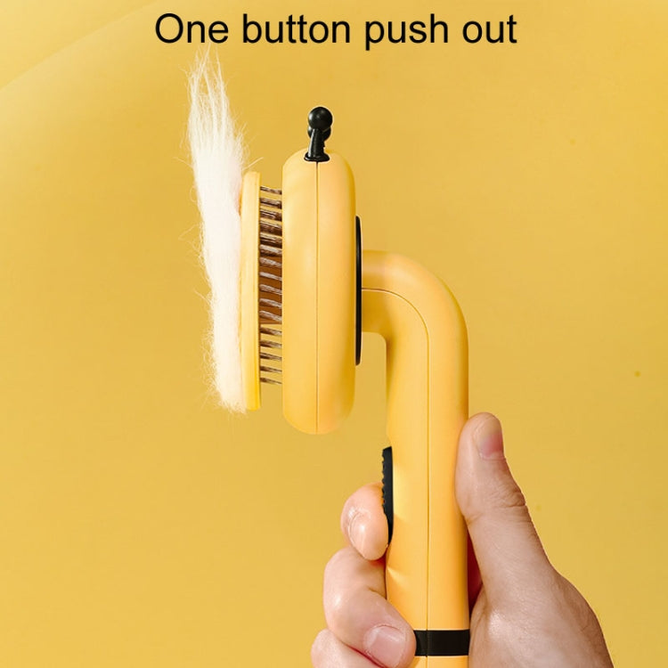 Bee Pet Comb Cat Hair Removal Massage Needle Brush (Yellow)