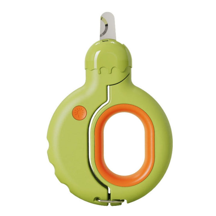 Pet nail clippers for dogs and cats nail trimmer with LED lighting (Green)