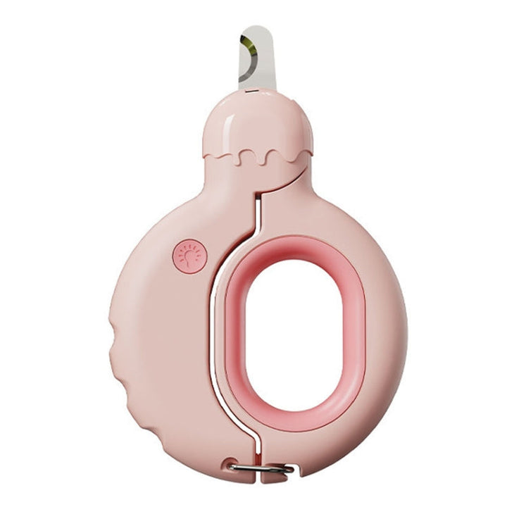 Pet Nail Clippers for Dogs and Cats Fingernail Trimmer with LED Lighting (Pink)