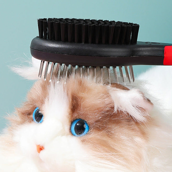 Small pet double-sided comb with protective tips cat dog clean grooming comb