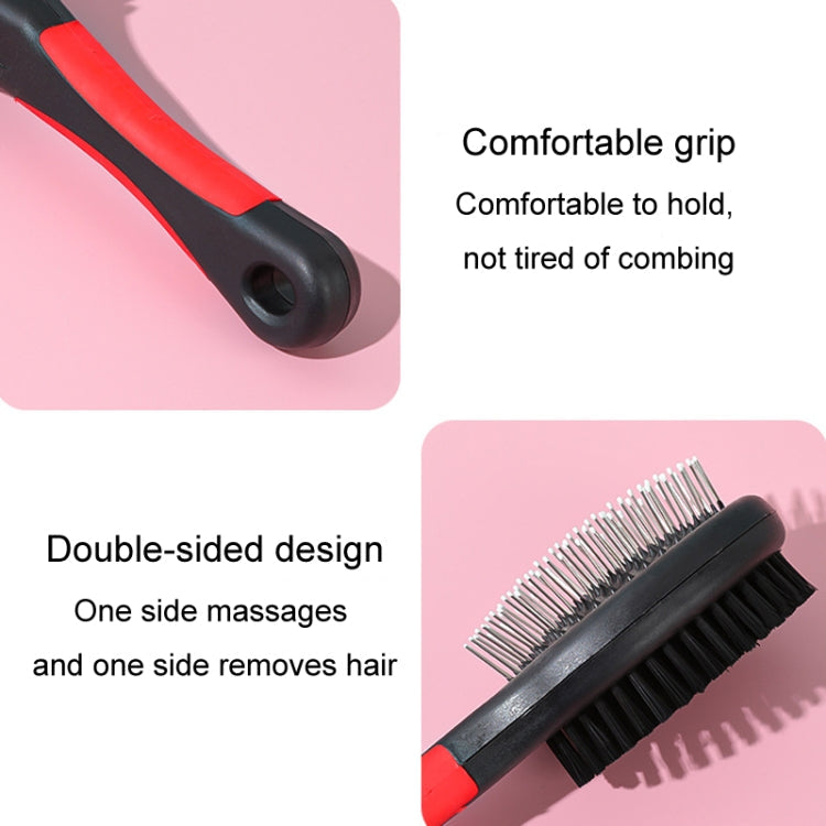 Small pet double-sided comb with protective tips cat dog clean grooming comb