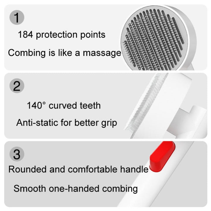 Pets Knot and Thinning Needle Comb Cats and Dogs De-shedding Comb (Pink)