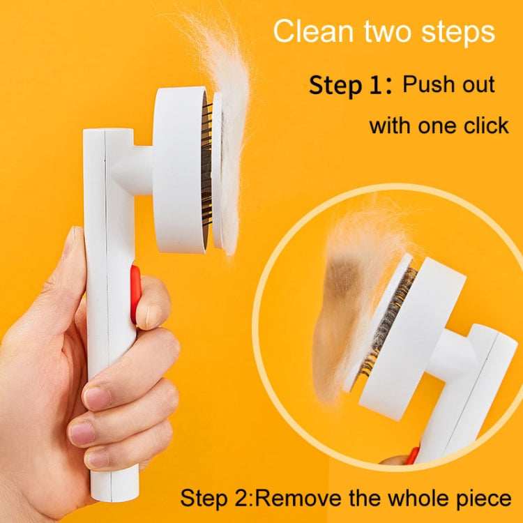 Pets Knotting and Thinning Needle Comb Cats and Dogs De-shedding Comb (White)