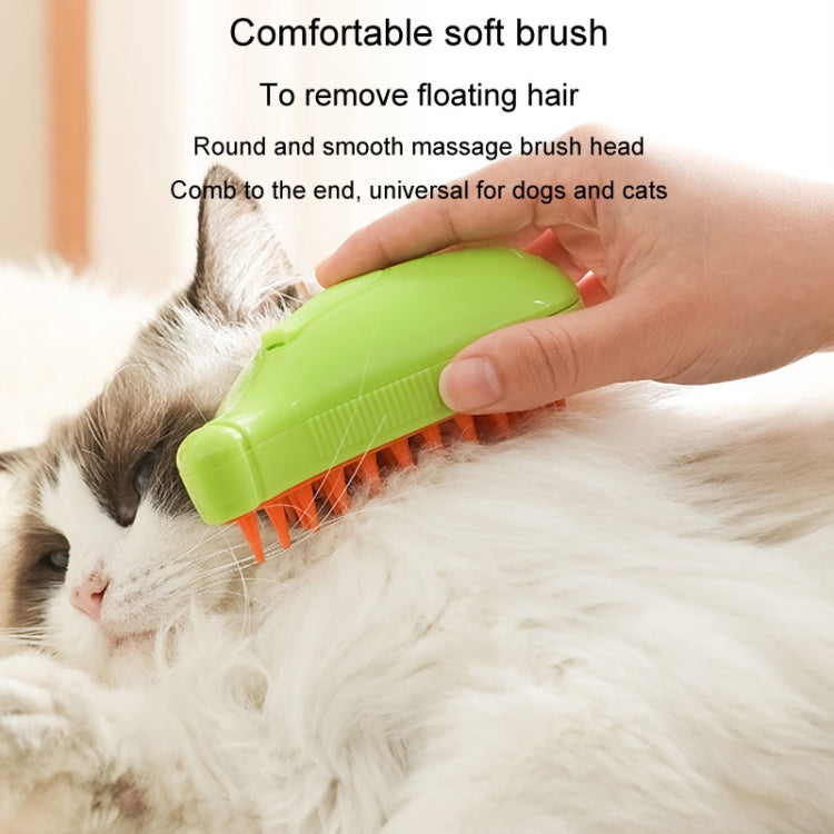 Banana Shape Pet Spray Massage Comb Electric Cleaning Brush Hair Removal Comb for Dogs and Cats (Yellow)
