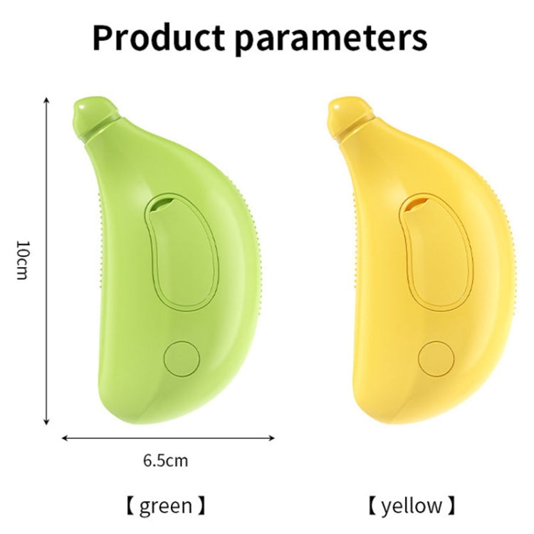Banana Shape Pet Spray Massage Comb Electric Cleaning Brush Hair Removal Comb For Dogs And Cats (Green)