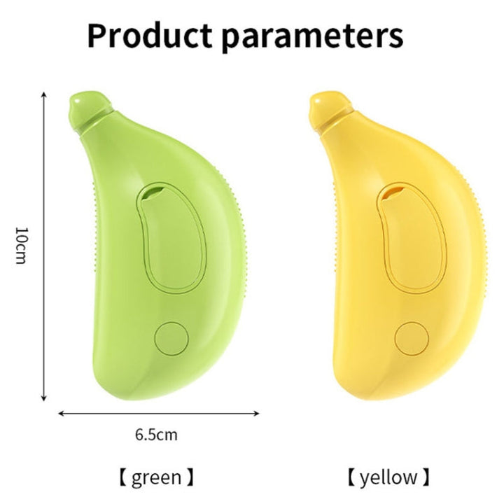 Banana Shape Pet Spray Massage Comb Electric Cleaning Brush Hair Removal Comb For Dogs And Cats (Green)