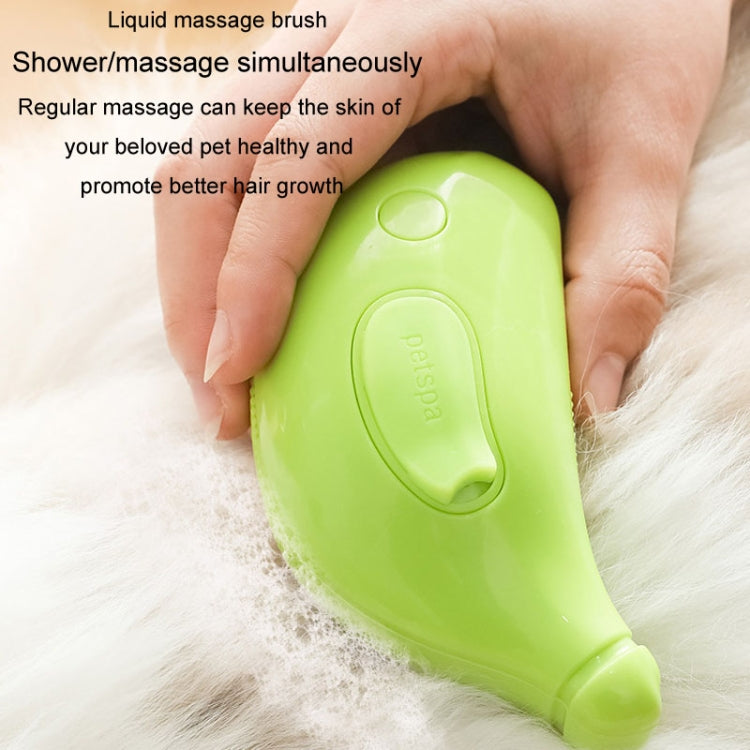 Banana Shape Pet Spray Massage Comb Electric Cleaning Brush Hair Removal Comb for Dogs and Cats (Yellow)