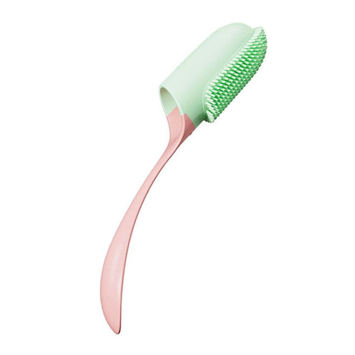Pets Finger Toothbrush with Handle Dogs and Cats Oral Cleaning Tools (Pink)