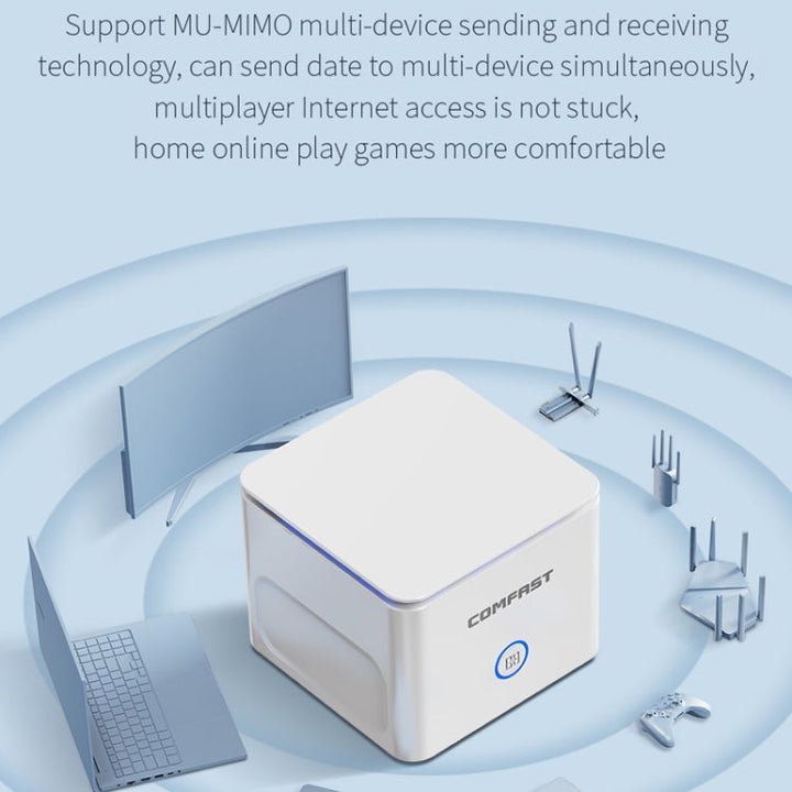 Lisslune | COMFAST CF-WR651AC AC1200 Mesh Wireless Router 2.4G&5G Wi-Fi Repeater Amplifier
