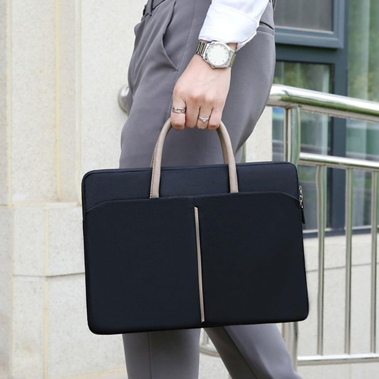 Lisslune | 14 -14.6 Inch Oxford Fabric Laptop Bag for Men and Women Briefcase with PU Handle (Gray Green)