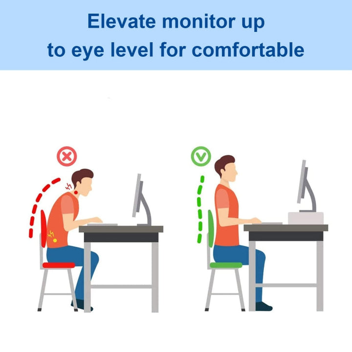 Lisslune | Oimaster Monitor Stand Adjustable Laptop Holder with Dust Drawer, Specification: Base