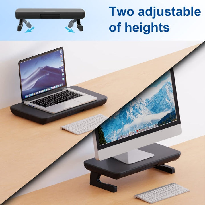 Lisslune | Oimaster Monitor Stand Adjustable Laptop Holder with Dust Drawer, Specification: Base