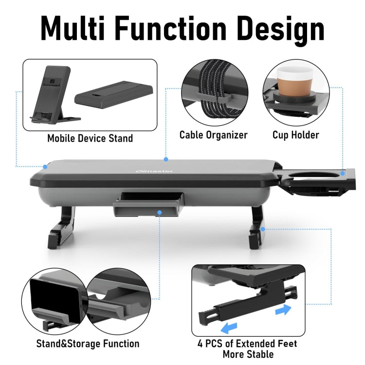 Lisslune | Oimaster Monitor stand height adjustable laptop holder with storage drawer, specification: upgrade