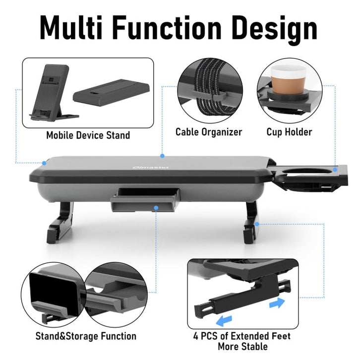 Lisslune | Oimaster Monitor stand height adjustable laptop holder with storage drawer, specification: upgrade