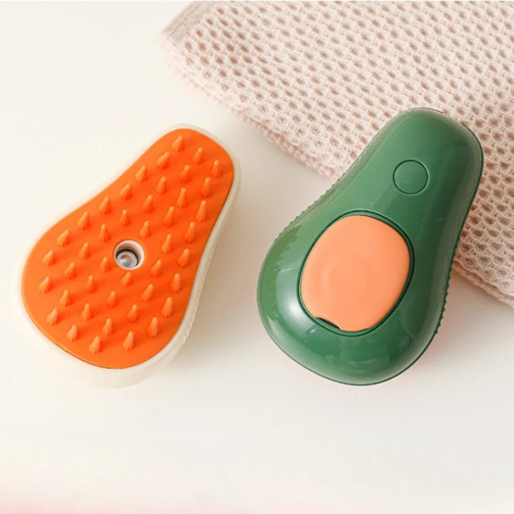 Hair Spray Steam Brush Cat Dog Care Massage Comb (Avocado White)