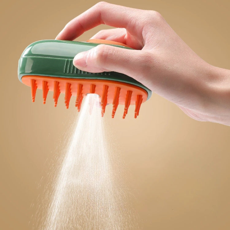Hair Spray Steam Brush Cat Dog Care Massage Comb (Avocado White)