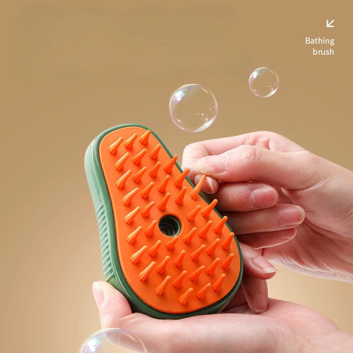 Hair Spray Steam Brush Cat Dog Care Massage Comb (Avocado White)