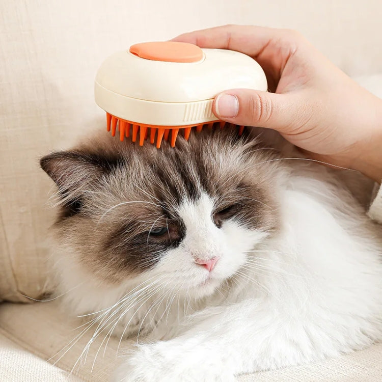 Hair Spray Steam Brush Cat Dog Care Massage Comb (Avocado White)