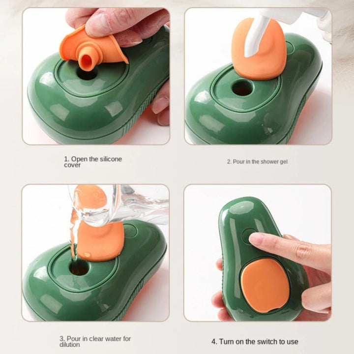 Hair Spray Steam Brush Cat Dog Care Massage Comb (Avocado White)