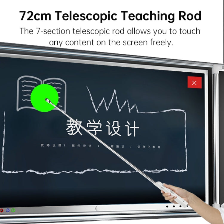 Lisslune | ASING A31 Multifunctional presentation remote control with telescopic teaching rod, designed for touchscreen