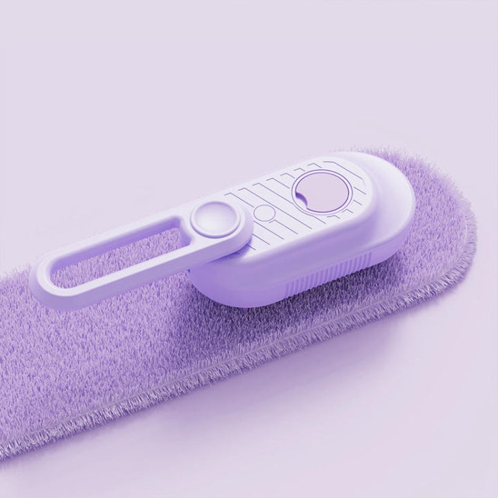 Pet Electric Spray Massage Comb Hair Removal Cleaning Care Brush (Ship Rotating Handle Purple)