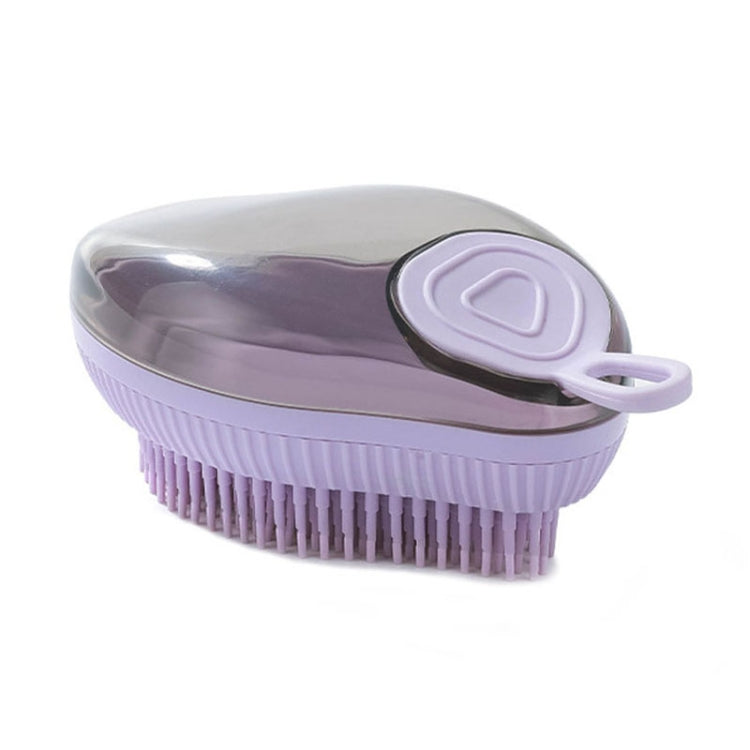 Dog cleaning supplies Refillable shower gel Type Cat Dog massage bath brush, Style: Fine tip (Purple)