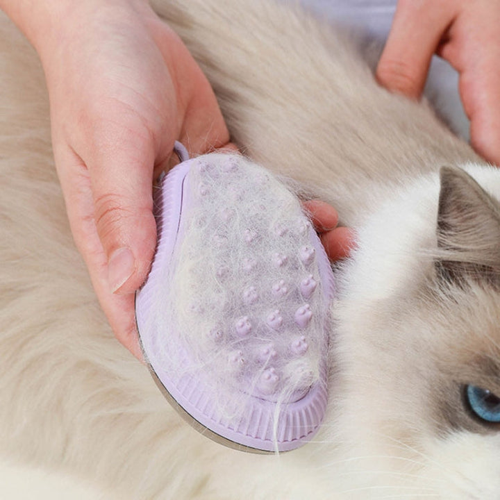 Dog Cleaning Supplies Refillable Shower Gel Type Cats Dog Massage Bath Brush, Style: Thick End (Blue)