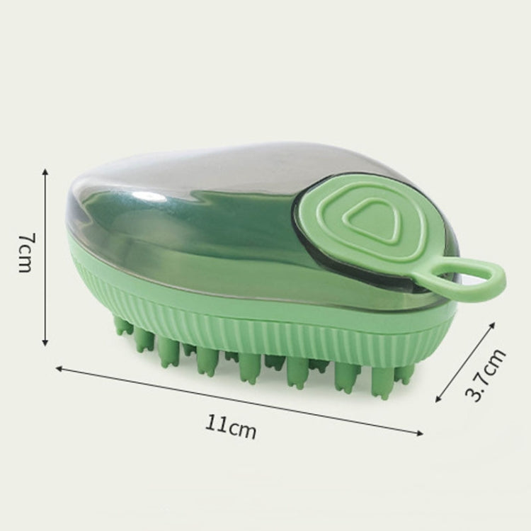 Dog Cleaning Supplies Refillable Shower Gel Type Cats Dog Massage Bath Brush, Style: Thick End (Blue)