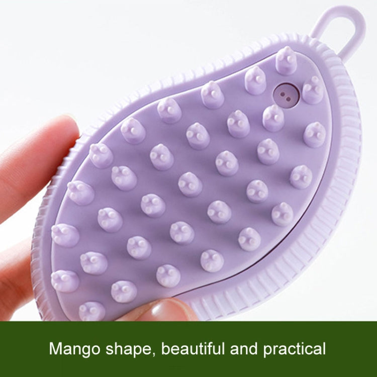 Dog Cleaning Accessories Refillable Shower Gel Type Cats Dog Massage Bath Brush, Style: Thick End (Green)