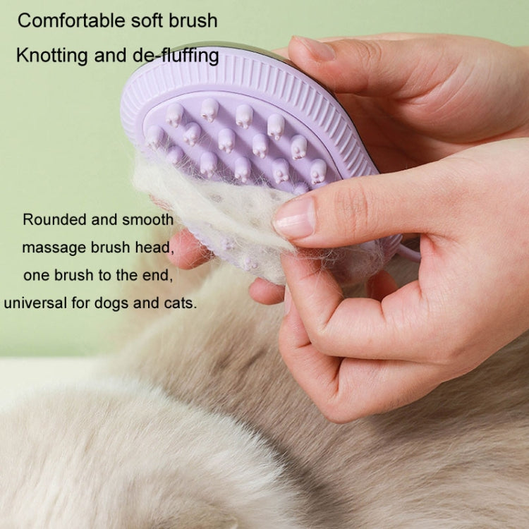 Dog Cleaning Supplies Refillable Shower Gel Type Cats Dog Massage Bath Brush, Style: Thick End (Blue)