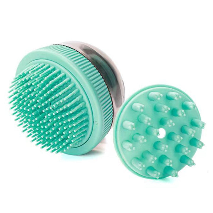 Pet Cleaning Supplies Capsule Refillable Shower Gel Type Cat Dog Bath Massage Brush (Blue)