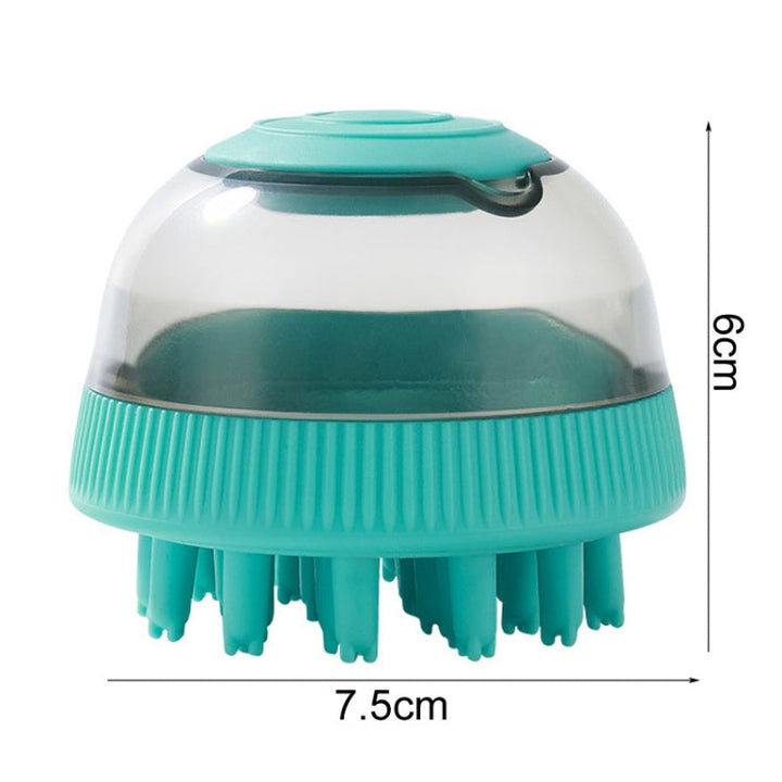 Pet Cleaning Supplies Capsule Refillable Shower Gel Type Cat Dog Bath Massage Brush (Blue)