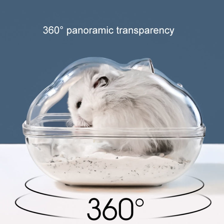 Hamster Bathroom Toilet Double Purpose Nest Splash-proof Small Animals Golden Bear Bathtub, Specification: Large