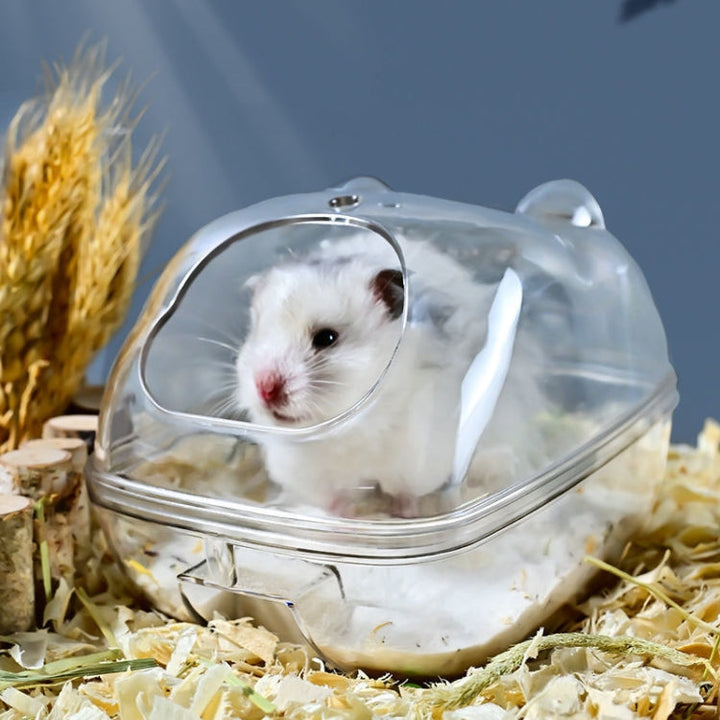 Hamster Bathroom Toilet Double Purpose Nest Splash-proof Small Animals Golden Bear Bathtub, Specification: Large