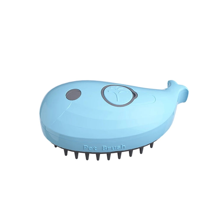 Pet Spray Steam Brush Cat Dog Grooming Massage Comb (Whale Blue)