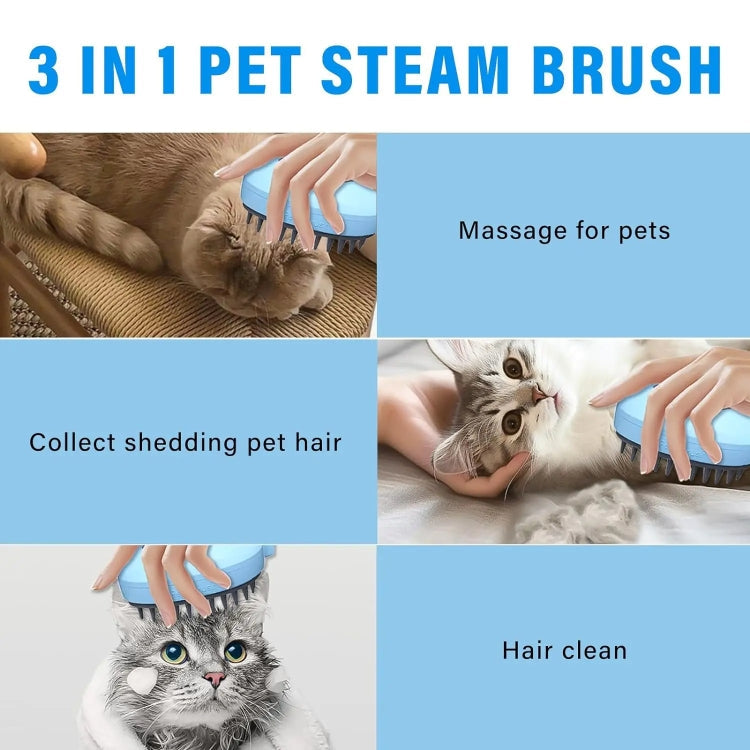Pet Spray Steam Brush Cat Dog Care Massage Comb (Walrosa)