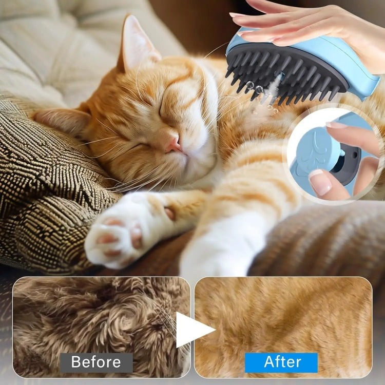 Pet Spray Steam Brush Cat Dog Care Massage Comb (Walrosa)