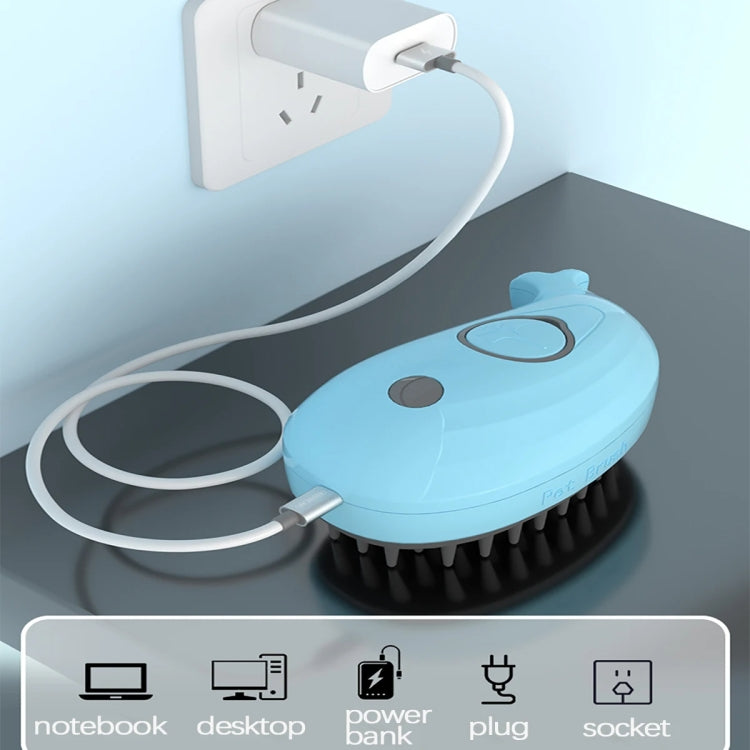 Pet Spray Steam Brush Cat Dog Care Massage Comb (Walrosa)