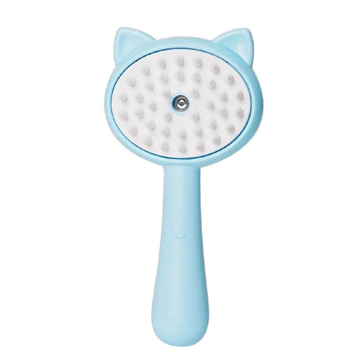 Pet Spray Massage Comb Cat Anti-Flying Hair Bath Short Brush (Blue)